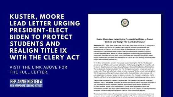 Title IX - Clery Act Letter Graphic