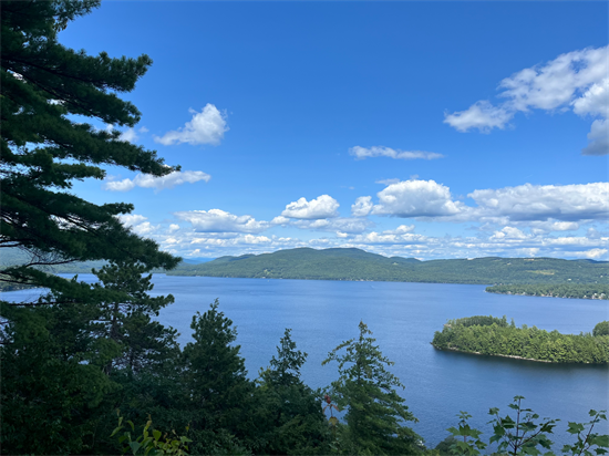 Hiking Sugarloaf with views of Newfound Lake 2