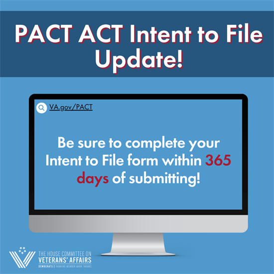 PACT Act Intent to File